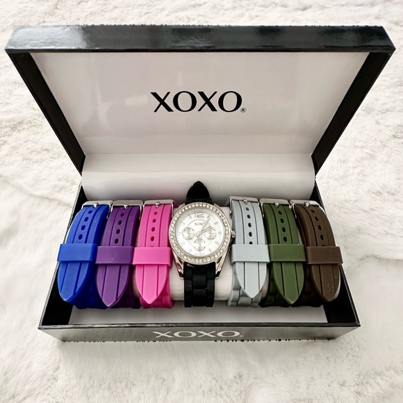XOXO Accessories - Rhinestone studed XOXO Watch Set